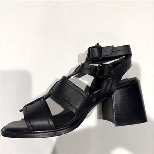 Steve Madden Women's Angelene Black Leather Sandal